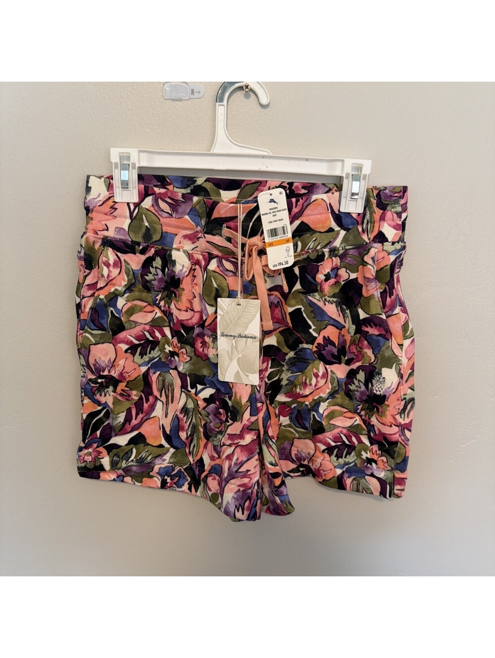 Tommy Bahama Shorts Women’s Small Pink Floral Marina Del Mar NEW